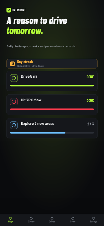 Daily challenges with streaks
